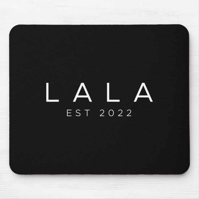 Funny Grandma Soon To Be Lala Est 2022 New Grandma Mousepad (Vorne)