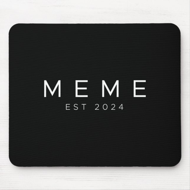 Funny Grandma Soon To Be Meme Est 2024 New Grandma Mousepad (Vorne)