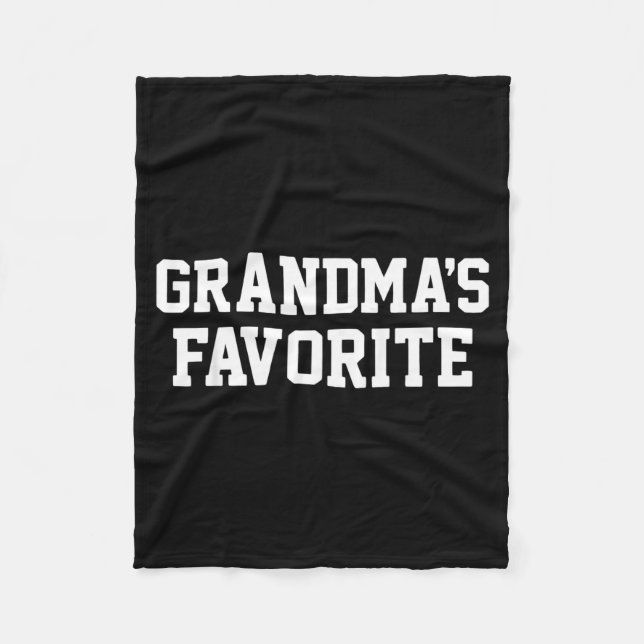 Funny Grandma's Favorite Black Modern Clic Crew  Fleecedecke (Vorderseite)