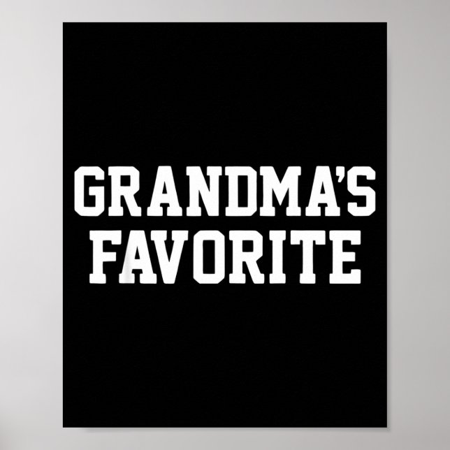 Funny Grandma's Favorite Black Modern Clic Crew  Poster (Vorne)