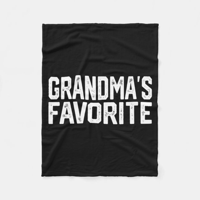 Funny Grandma's Favorite Grandparent Granhild  Fleecedecke (Vorderseite)