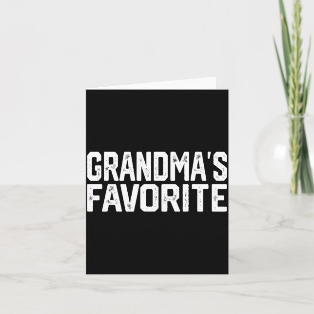 Funny Grandma's Favorite Grandparent Granhild  Karte (Vorderseite)