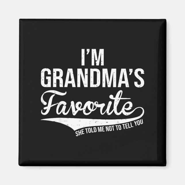Funny Grandma's Favorite Grandson &amp; Granddaugh Magnet (Vorne)