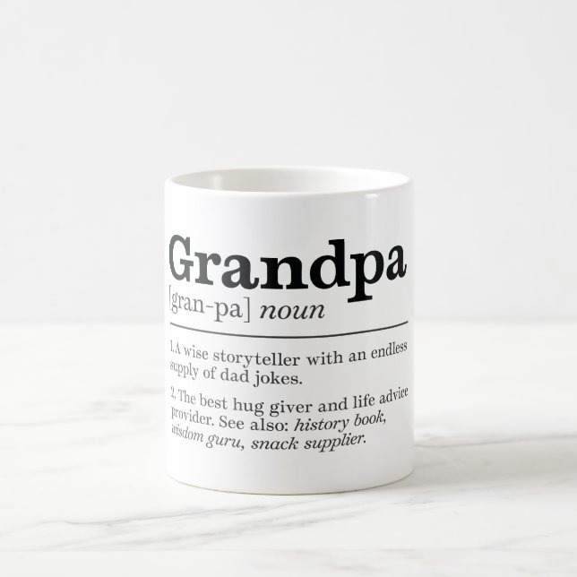 Funny Grandpa Definition Kaffeetasse (Mittel)