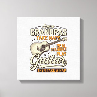 Funny Grandpa Guitar Vintage Engraving Shirt Desig Leinwanddruck