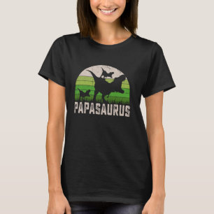 Funny Grandpa Shirts, Papasaurus Dinosaur 2 Kinder T-Shirt
