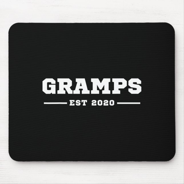 Funny Grandpa Soon To Be Gramps Est 2020 New Grand Mousepad (Vorne)