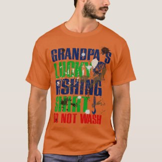 Funny Grandpas Lucky Fischen WASCHEN Fischen T-Shirt