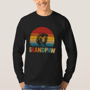 Funny Grandpaw Retro Vintag Bloodhound Dog Grandle T-Shirt