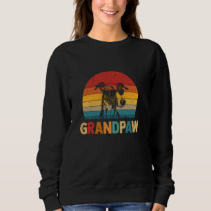 Funny Grandpaw Retro Vintag Greyhound Lovers Gran Sweatshirt