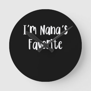 Funny Grandson   Ich bin Nanas Liebling Runde Wanduhr