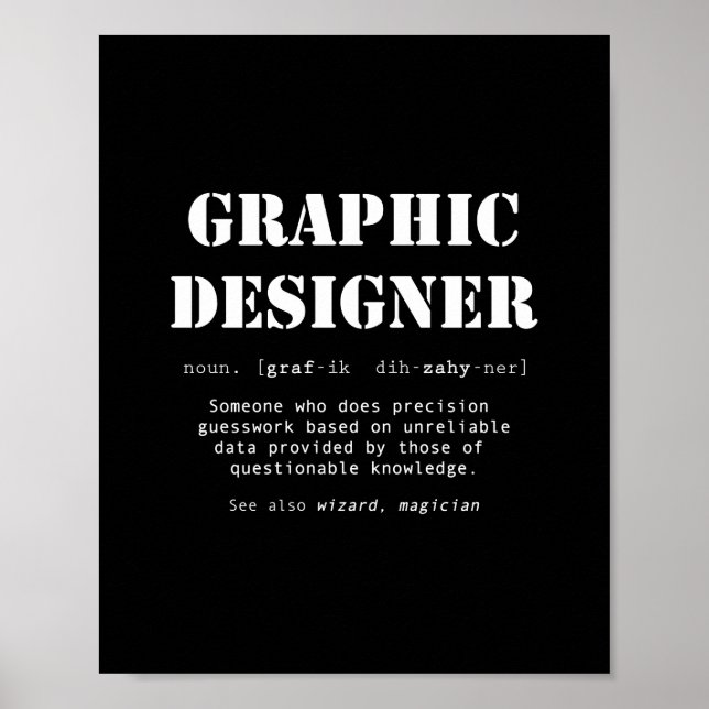 Funny Graphen Designer Dictionary Definition Gesch Poster (Vorne)