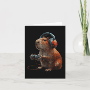 Funny Graphic Capybara Videospiele für Gamer Karte