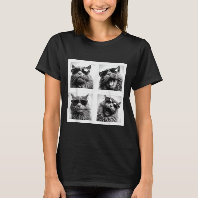 Funny Graphic Cat Fotobooth Selfie Funny _1 T-Shirt (Vorderseite)