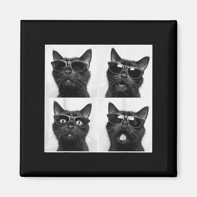 Funny Graphic Cat Fotobooth Selfie Funny _2 Magnet (Vorne)
