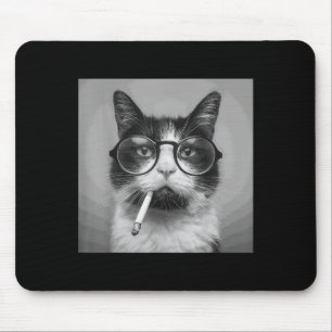 Funny Graphic Cat Rauchen Erwachsene Funny Mousepad