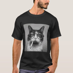 Funny Graphic Cat Rauchen Erwachsene Funny T-Shirt