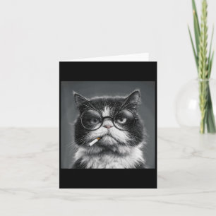 Funny Graphic Cat Smoking Erwachsene Funny _2 Karte
