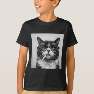 Funny Graphic Cat Smoking Erwachsene Funny _3 T-Shirt