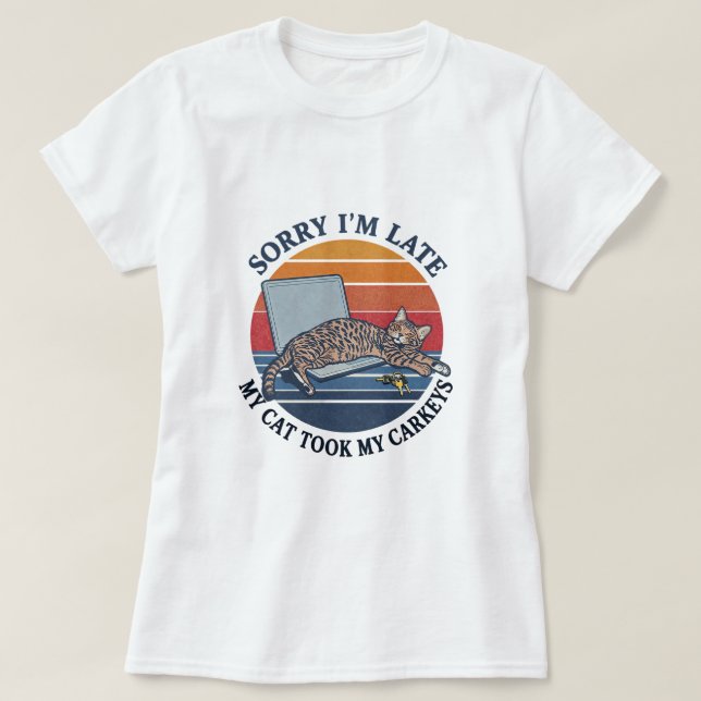 Funny graphic cat T-Shirt (Design vorne)