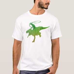 Funny Graphic Cowboy Wrangler Dinosaur T-Shirt
