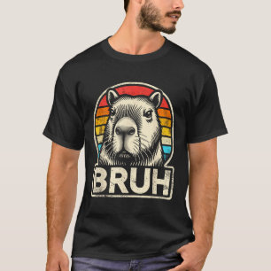 Funny Graphic Meme Capybara Bruh für Jungs Mädchen T-Shirt