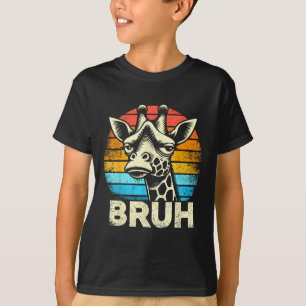 Funny Graphic Meme Giraffe Bruh for Boys Girls Men T-Shirt