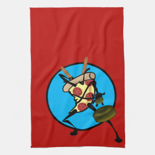 FUNNY GRAPHIC NINJA PIZZA RED KITCHEN DISCH TOWEL KÜCHENTUCH