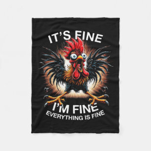 Funny Graphic T-Shirt seine Fine Im Fine Weird Cra Fleecedecke