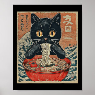 Funny Graphic T-Shirts Kawaii Cat Anime Gifts Cat Poster