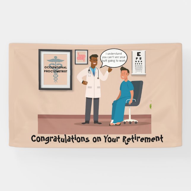 Funny gratulations Retirement Banner (Horizontal)
