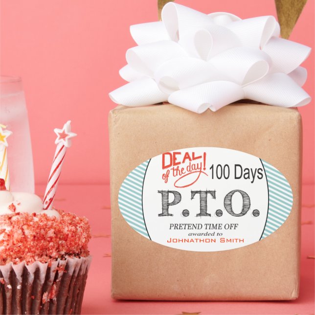 Funny gratuliert dazu, so zu tun, als wäre die Zei Ovaler Aufkleber (Party)