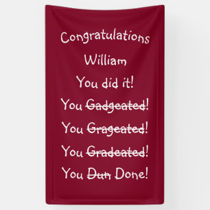 Funny gratuliert Graduate Graduate Party Banner