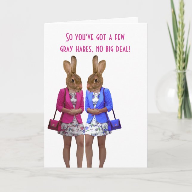 Funny grau haairs women Geburtstagskarte Karte (Vorderseite)