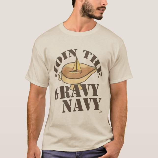 Funny Gravy Navy Food Fun Design T-Shirt (Vorderseite)