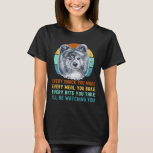 Funny Gray Akita Inu oder Kuma Inu Hund jeden Snac T-Shirt