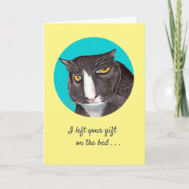 Funny Gray Cat Birthday Grußkarte Karte