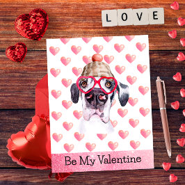 Funny Great Dane Be My Valentine Dog Valentine's Feiertagspostkarte