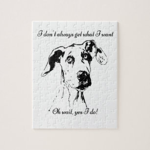 Funny Great Dane Dog Zitat Puzzle