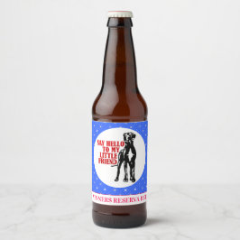 Funny Great Dane Gewinner Wein Bierflaschenetikett