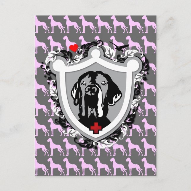 Funny Great Dane Ilios Postkarte (Vorderseite)