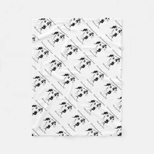 Funny Great Dane verwöhnt Hunde Humor Zitat Fleecedecke (Vorderseite)