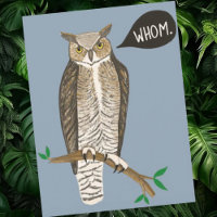 Funny Great Horned Owl WHC Grammar