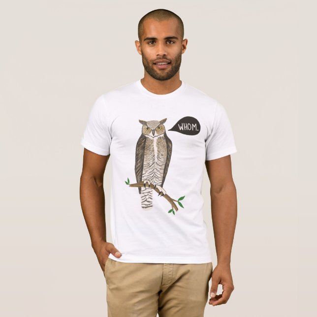 Funny Great Horned Owl WHC Grammar T-Shirt (Vorne ganz)