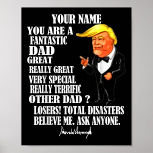 Funny Great Vater Donald Trump Fathers Day T-Shirt Poster