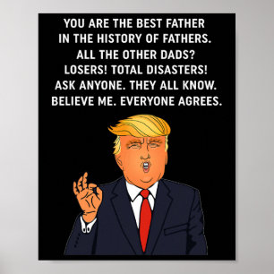 Funny Great Vater Donald Trump Vatertag Geschenk T Poster