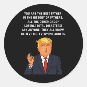 Funny Great Vater Donald Trump Vatertag Geschenk T Runder Aufkleber
