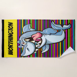 Funny Great White Shark Strandtuch