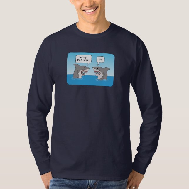 Funny Great White Sharks im T - Shirt des Ozeans (Vorderseite)