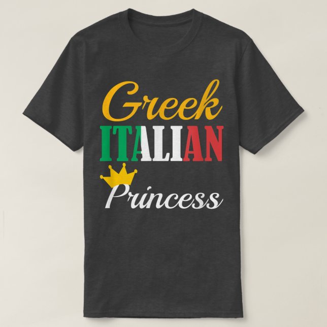 FUNNY GREEK ITALIENISCHE PRINCESSProud Griechenlan T-Shirt (Design vorne)